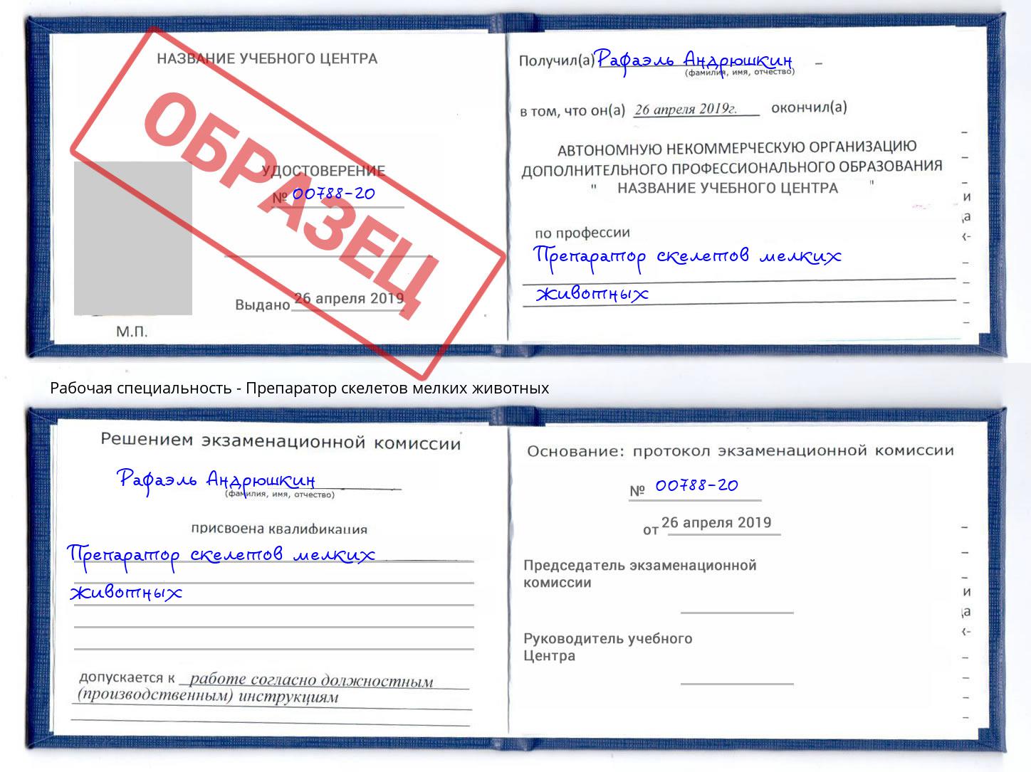 Препаратор скелетов мелких животных Саранск
