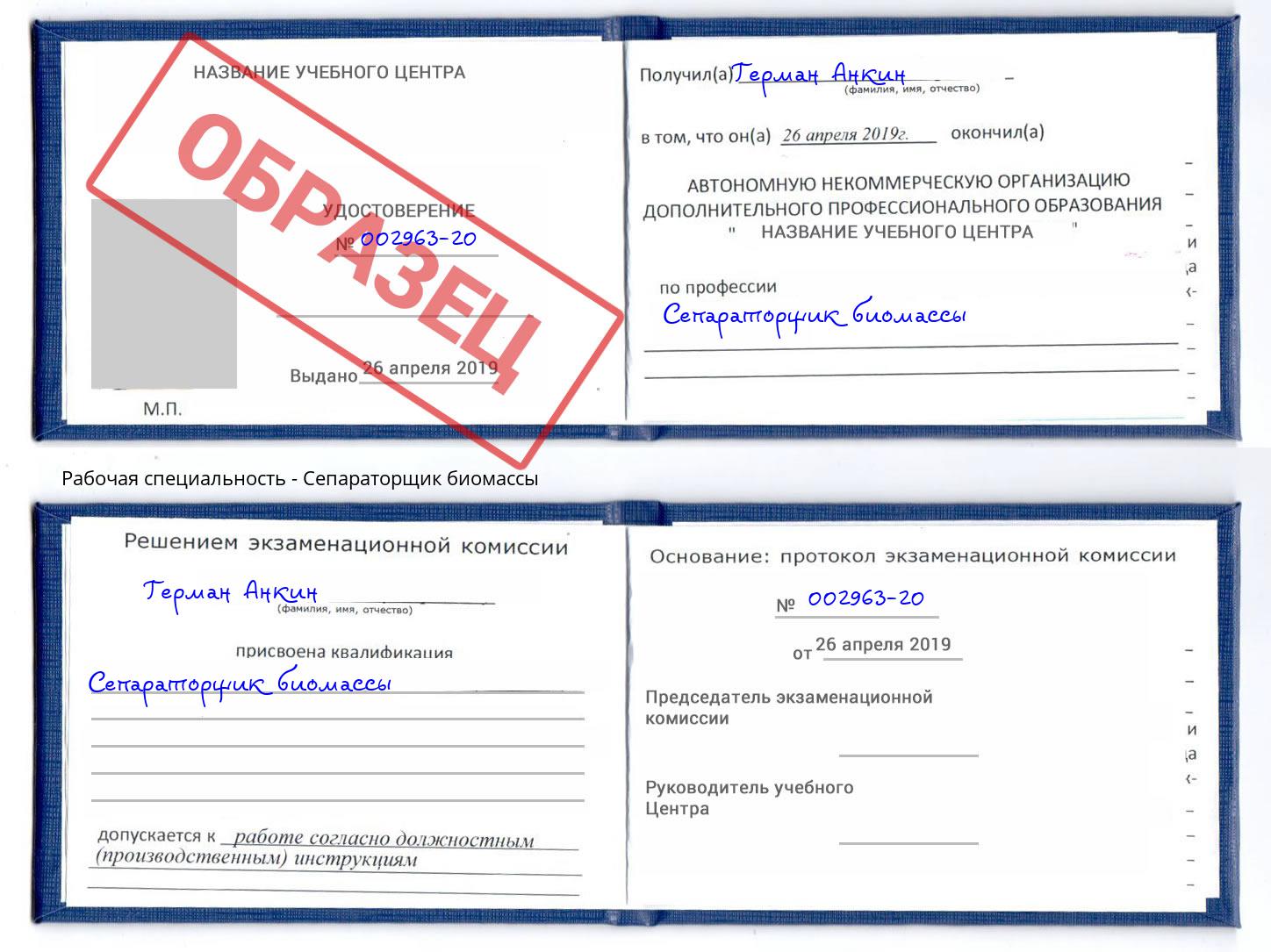Сепараторщик биомассы Саранск