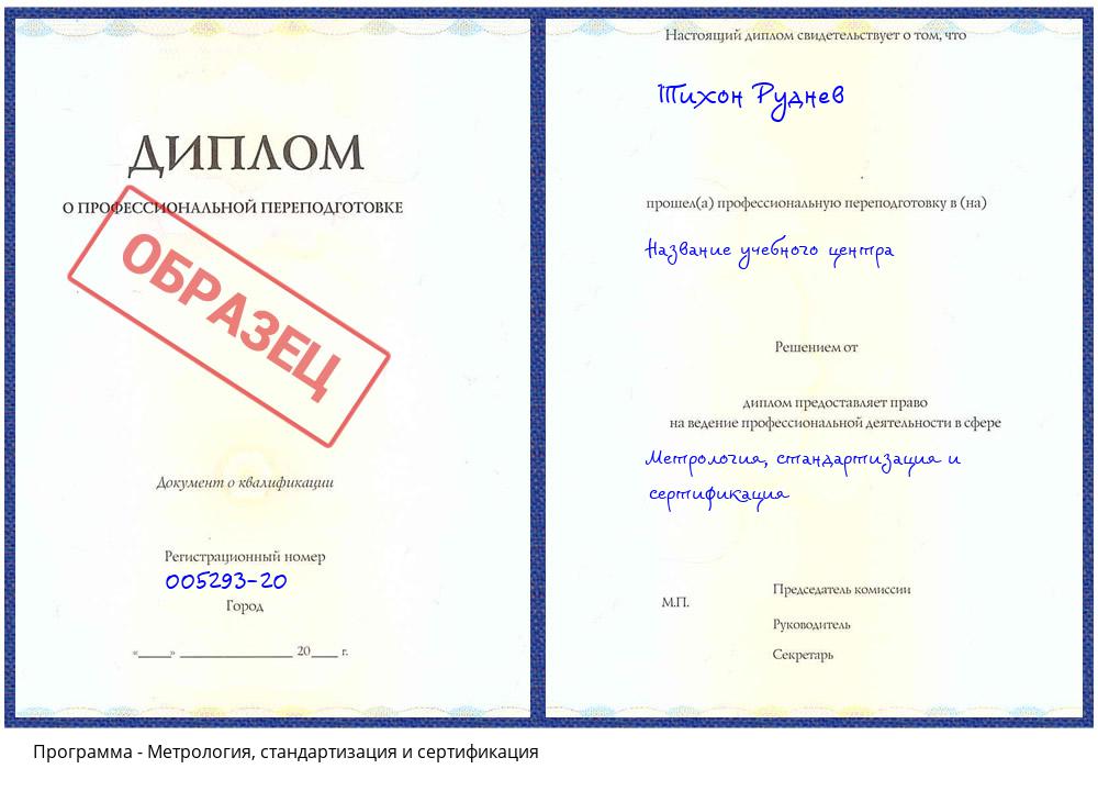 Метрология, стандартизация и сертификация Саранск